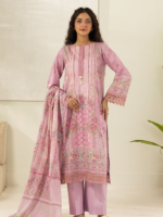 Zellbury 3-Piece Pink Digital Printed Unstitched Lawn Suit - Image 4