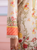 Zellbury 3-Piece Beige Digital Printed Unstitched Lawn Suit Lawn Dupatta - Image 4