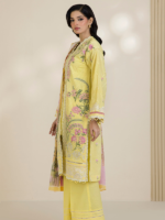 Zellbury Signature Lemon 3-Piece Unstitched Embroidered Lawn Suit - Image 4