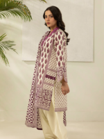 Zellbury 3-Piece Purple Unstitched Digital Printed Lawn Suit - Image 4