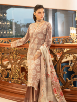 Zellbury Chikankari Sand Unstitched 3Pcs Embroidered  Cambric Suit - Image 4