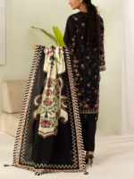 Zellbury 3-Piece Black Unstitched Digital Printed Lawn Suit - Image 5