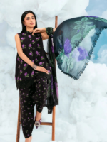 M/Basics by Maria.B 3-Piece Embroidered Unstitched Lawn Suit  D#09-B - Image 4
