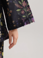 Saya 2-Piece Unstitched Premium Printed Lawn Suit Black - Image 4