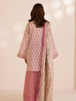 Zellbury 3-Piece Beige Digital Printed Cotton Unstitched Suit - Image 5