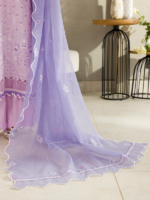 Zellbury Chikankari Lilac 3-Piece Unstitched Embroidered Cotton Suit - Image 5