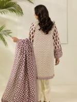 Zellbury 3-Piece Purple Unstitched Digital Printed Lawn Suit - Image 5