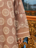 Zellbury Chikankari Sand Unstitched 3Pcs Embroidered  Cambric Suit - Image 5