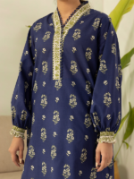 Zellbury 3-Piece Blue Digital Printed Unstitched Lawn Suit - Image 5