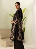 Zellbury 3-Piece Black Unstitched Digital Printed Lawn Suit - Image 6