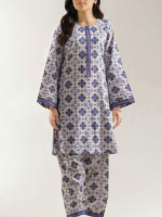 Saya 2-Piece Unstitched Premium Printed Lawn Suit Ivory - Image 5