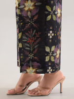 Saya 2-Piece Unstitched Premium Printed Lawn Suit Black - Image 5
