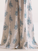 Saya 2-Piece Unstitched Premium Printed Self Stripe Lawn Suit Cream - Image 5