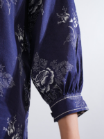 Saya Unstitched 2-Piece Premium Printed Lawn Suit Blue - Image 5