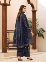 Sahara by Rujhan Navy Blue Embroidered 3-Piece Luxury Festive Suit - Image 5