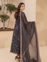 Zellbury 3-Piece Printed Lawn Black Unstitched Digital Suit - Image 5