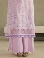 Zellbury Chikankari Lilac 3-Piece Unstitched Embroidered Cotton Suit - Image 6