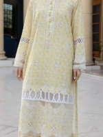 Zellbury Chikankari Lemon 3Pcs Unstitched Embroidered Cambric Suit - Image 5