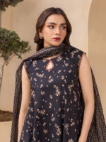 Zellbury 3-Piece Printed Lawn Black Unstitched Digital Suit - Image 6