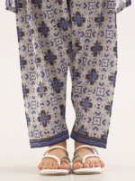 Saya 2-Piece Unstitched Premium Printed Lawn Suit Ivory - Image 6