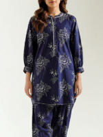 Saya Unstitched 2-Piece Premium Printed Lawn Suit Blue - Image 6