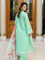 Zellbury Chikankari  Mint Green 3Pcs Unstitched Embroidered Cambric Suit - Image 7