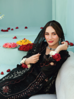 Rujhan Luxury Lawn’ 26 Eid Collection 3-Piece Suit  Black - Image 2