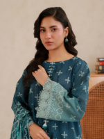 Zellbury  Zinc 3-Piece Digital Printed Lawn Unstitched Suit - Image 2