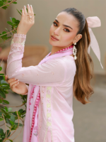 Zellbury Chikankari Embroidered 3-Piece Unstitched Cotton Suit Pink - Image 2