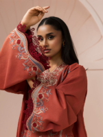 Signature Zellbury 2Pc Unstitched Embroidered Lawn Rust Suit WUS26E21186 - Image 2