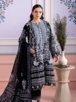 Signature Zellbury 3Pc Unstitched Embroidered Black Lawn Suit WUS26E30449