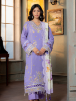 Zellbury 3Piece Unstitched Embroidered Lawn Lilac Suit WUS26E30508