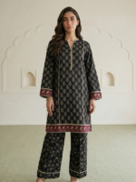 Zellbury Unstitched Black 2Piece Printed Lawn Suit