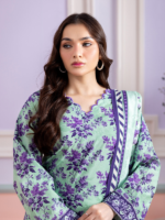 Zellbury Unstitched 3Piece Dobby Lawn Mint Green Suit WUS26X30839 - Image 2