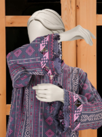 MTJ 3-Piece Unstitched Printed Textured Viscose Black