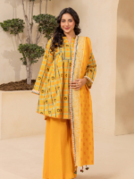 Zellbury Yellow 3-Piece Digital Printed Lawn Unstitched Suit - Image 2
