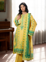 Zellbury Unstitched Yellow 3-Piece Digital Printed Lawn Suit - Image 7