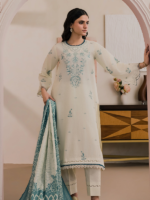 Zellbury Unstitched 2Piece Embroidered Lawn Off-White Suit WUS26E20534 - Image 2