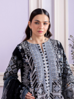 Signature Zellbury 3Pc Unstitched Embroidered Black Lawn Suit WUS26E30449 - Image 2