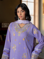 Zellbury 3Piece Unstitched Embroidered Lawn Lilac Suit WUS26E30508 - Image 2