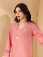 Zellbury Unstitched 2Piece Embroidered Lawn Peach Suit WUS26E20742 - Image 3