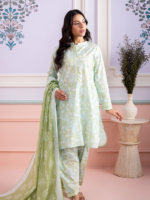Zellbury Unstitched 3Piece Printed Lawn Mint Blue Suit WUS26X30832 - Image 2
