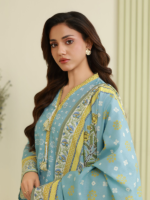 Zellbury Unstitched 3Piece Dobby Lawn Grey Suit WUS26X30840 - Image 3