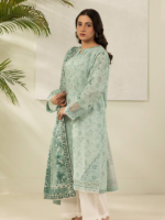 Zellbury Unstitched 2Piece Embroidered Lawn Aqua Suit WUS26E20530 - Image 3