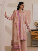 Zellbury Signature Unstitched 3Pc Embroidered Lawn Mauve Suit WUS26E30587