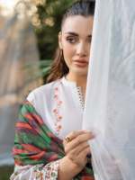 GJ Collection(Basic Bloom) 3-Piece Unstitched Printed Lawn Suit - Image 2