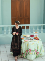 Rujhan Luxury Lawn’ 26 Eid Collection 3-Piece Suit  Black - Image 3