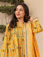 Zellbury Yellow 3-Piece Digital Printed Lawn Unstitched Suit - Image 3