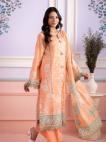 Zellbury Teal 3-Piece Digital Printed Lawn Unstitched Suit - Image 3