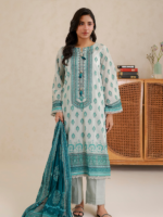 Zellbury Unstitched Grey 3-Piece Digital Printed Lawn Suit - Image 3